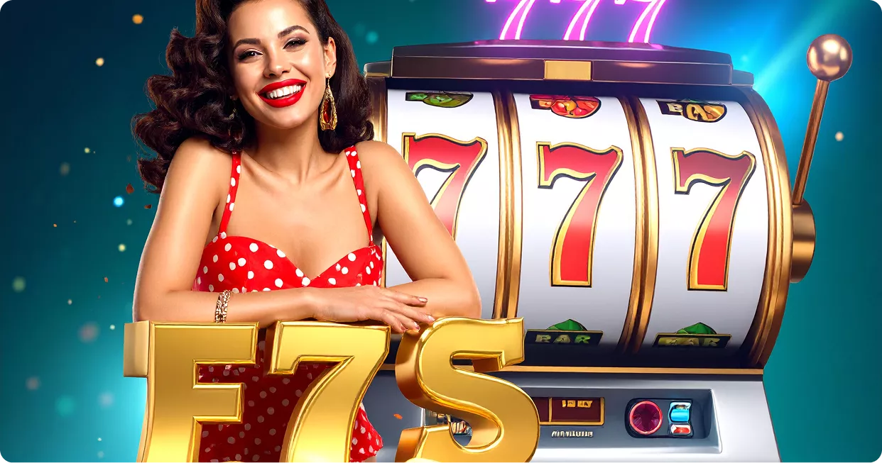 Pin-Up Casino-da böyük 777-nin yanında qələbədən sevinən qadın